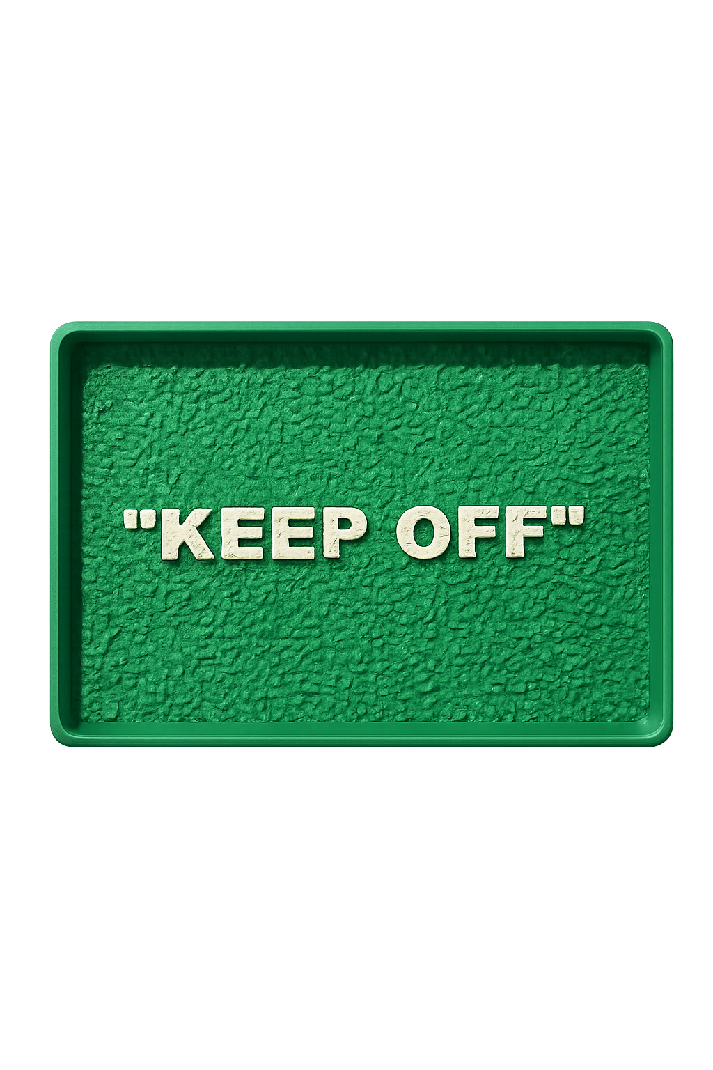 "Keep Off" Grass Tray